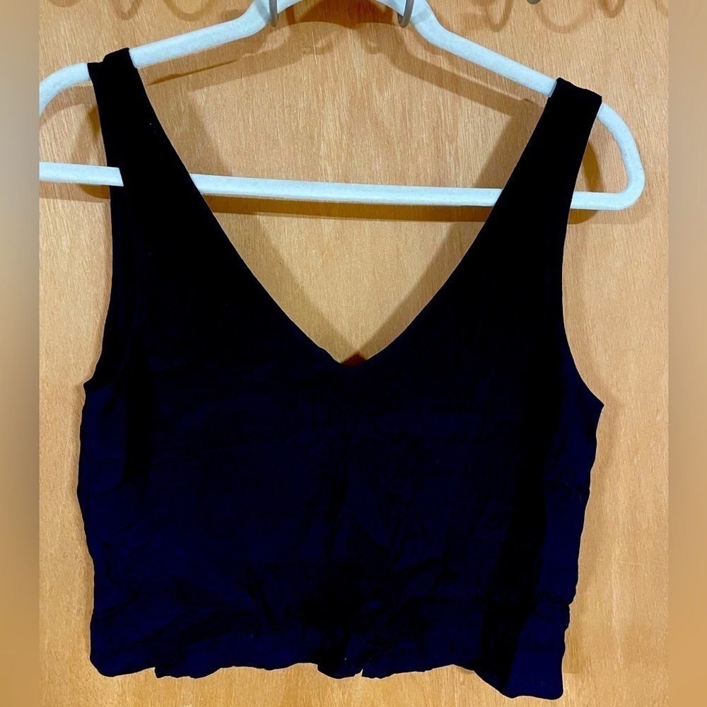 #181- WILFRED-Kempner Blouse, tie-back tank is made with a luxe,smooth fabric